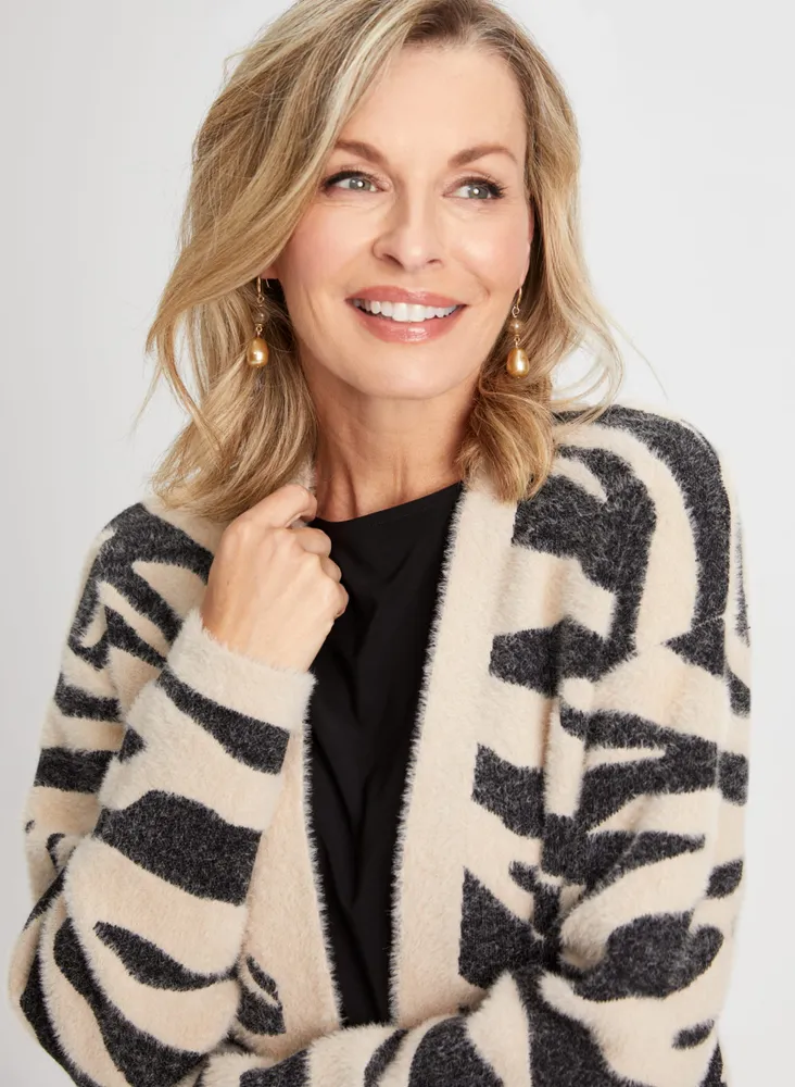 Zebra Print Cardigan