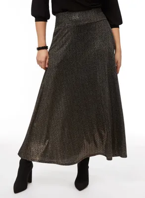 Glitter Pull-On Maxi Skirt