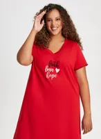 Embroidered Text Nightshirt