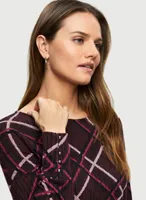 Plaid Motif Top