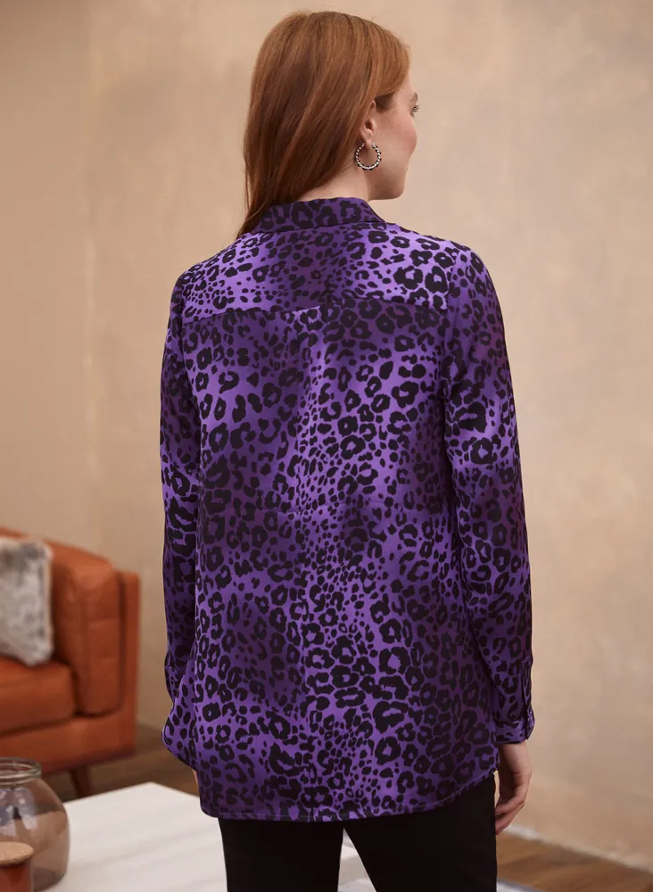 Animal Print Tunic Blouse