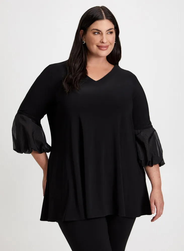 Joseph Ribkoff - Balloon Sleeve Chiffon Tunic