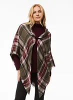 Tartan Print Poncho