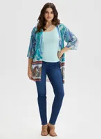 Paisley Print Open Front Top