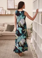 Tropical Sleeveless Maxi Dress
