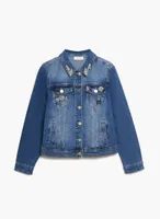 Jewel Detail Denim Jacket