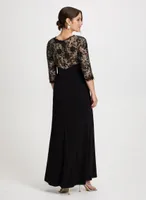 Scallop Neckline Lace Dress