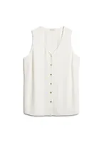 Sleeveless Button Detail Top