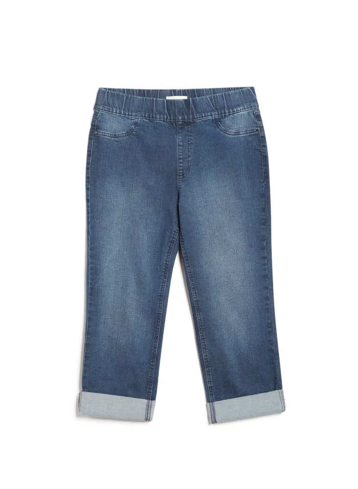 Denim Pull-On Capris