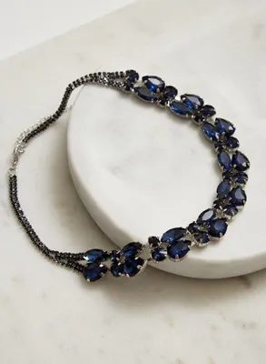 Double Row Crystal Necklace