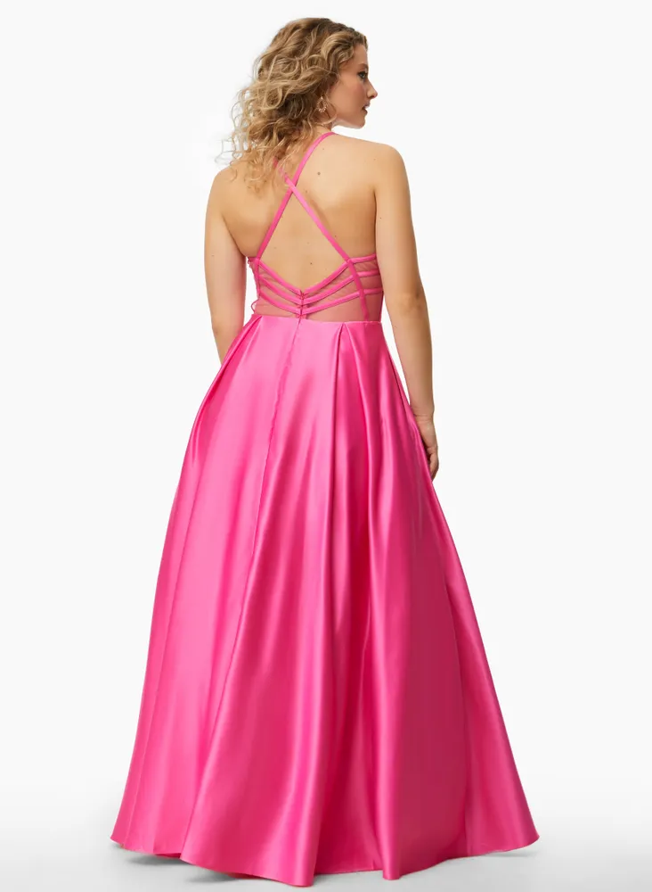 Sweetheart Neck Satin Ball Gown