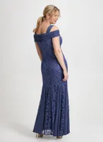 Sequin & Lace Detail Gown