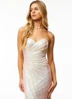 Sweetheart Neck Sequin Dress