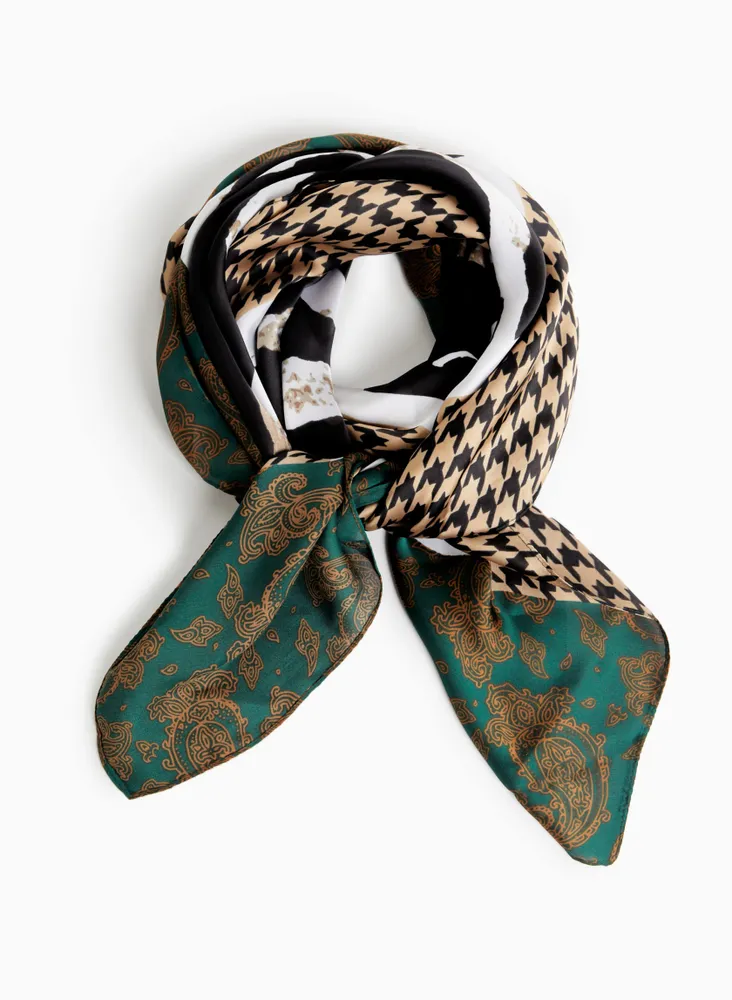 Zebra Print Square Scarf