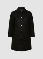 Stretch Wool Blend Coat