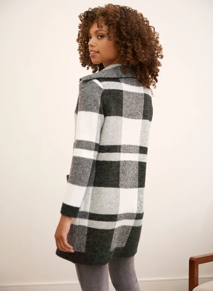 Plaid Long Sleeve Cardigan