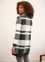 Plaid Long Sleeve Cardigan