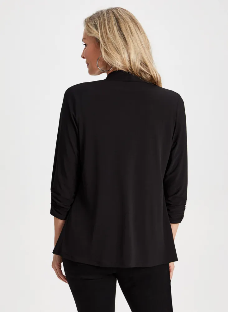 Asymmetric Open Front Cardigan