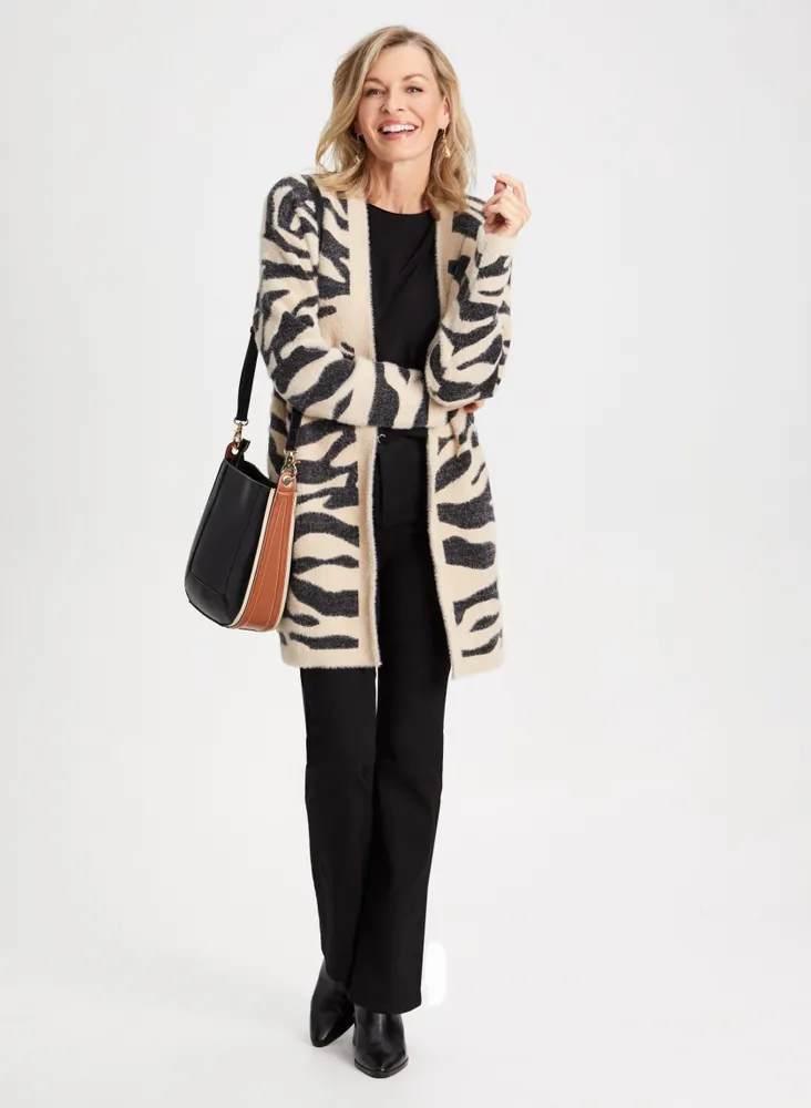 Zebra Print Cardigan