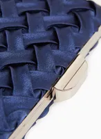 Interwoven Satin Clutch