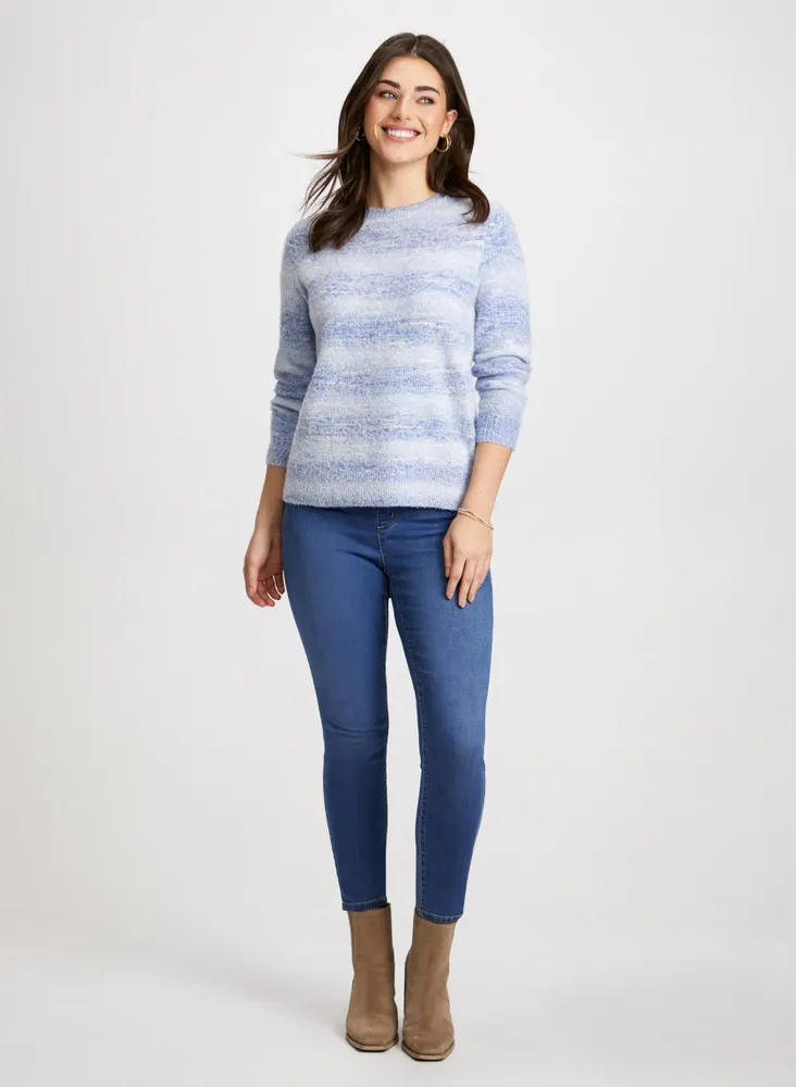 Stripe Gradient Motif Sweater