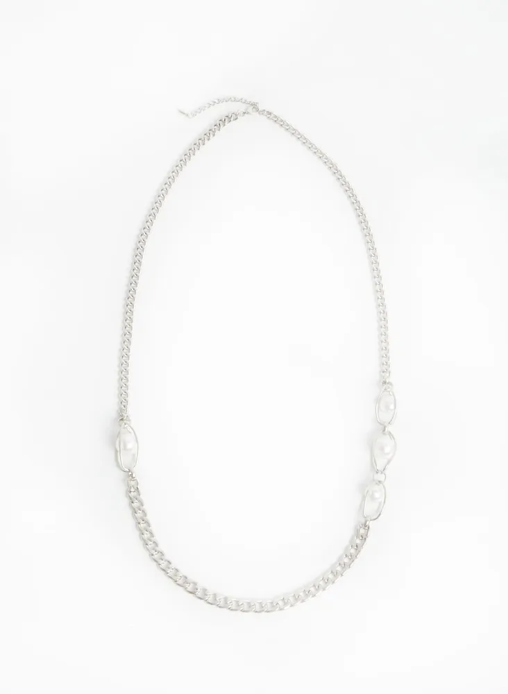 Pearl Insert Chain Necklace