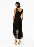 High-Low Lace & Sequin Dress