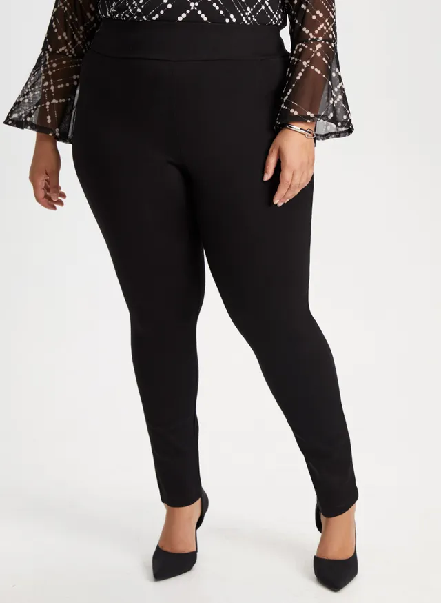 Poetic Justice Plus Size Curvy Women's Black Lace Insets Pull On