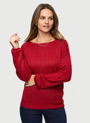 Boat Neck Pull Over Sweater