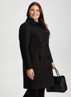 Stretch Wool Blend Coat