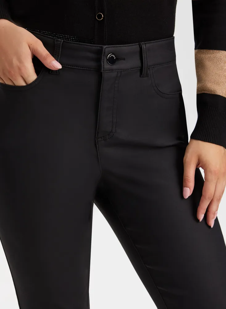 Slim Leg Coated Jeans