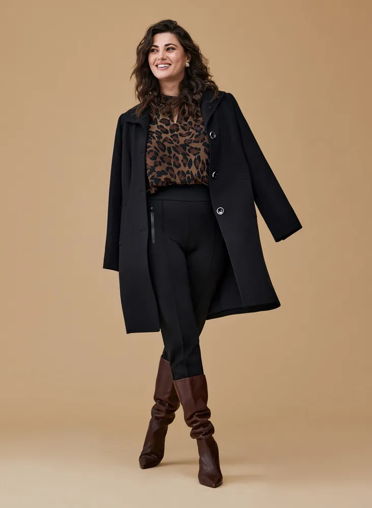 Structured Button Front Coat