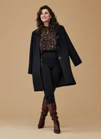 Structured Button Front Coat