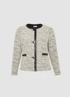 Contrast Trim Bouclé Jacket