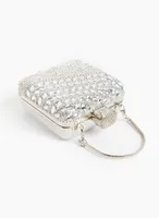 Square Crystal Cascade Clutch