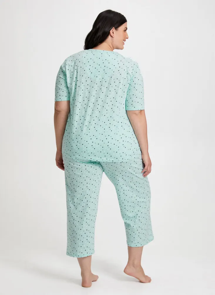 Heart Print Pyjama Set