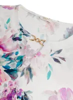 Floral Keyhole Detail Top