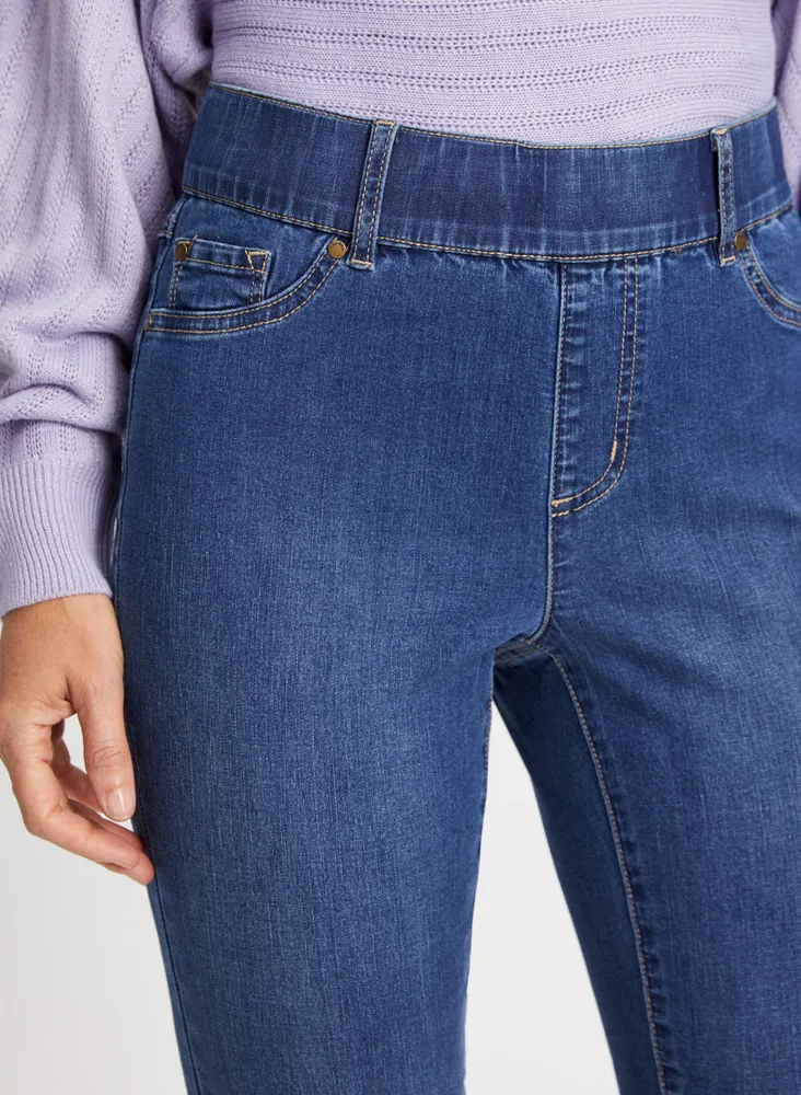 Slim Leg Pull-On Jeans