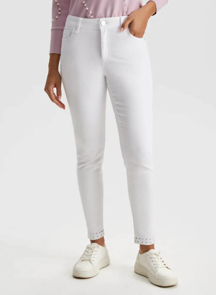 Bow Detail Slim Leg Jeans