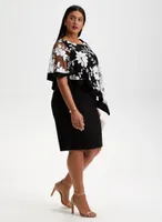 Floral Print Poncho Dress