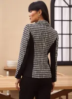 Houndstooth Print Blazer