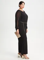 Wide Leg Belted Jumpsuit