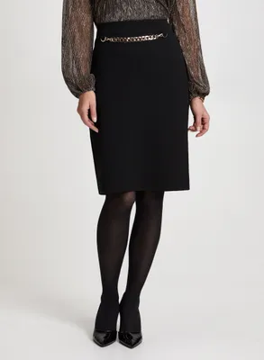 Large Chain Link Pencil Skirt