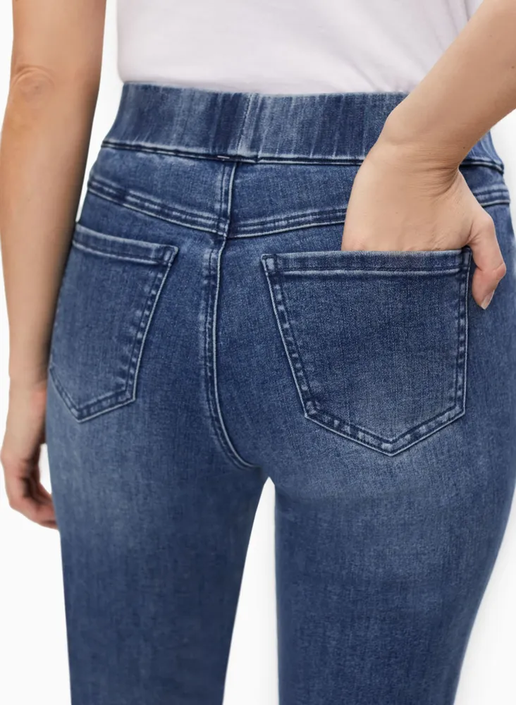 Pull-On Embroidered Jeans