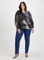 Patchwork Paisley Print Top