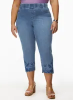 Pull-On Embroidered Jeans