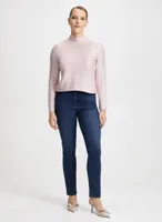 Ottoman Knit Mock Neck Top