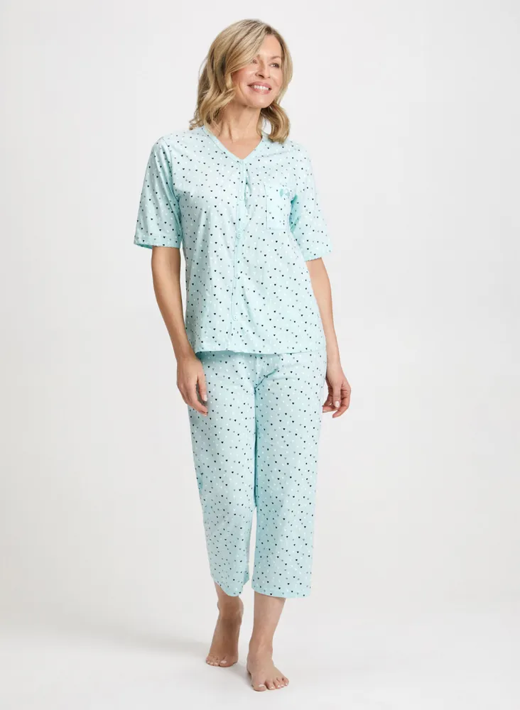 Heart Print Pyjama Set