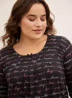 Slogan Print Nightgown