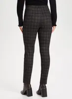 Pull-On Plaid Motif Pants